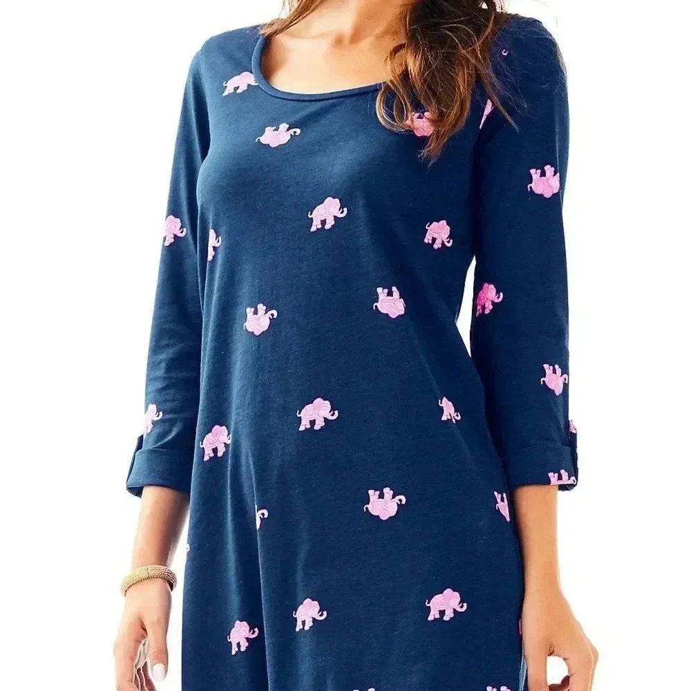 Lilly Pulitzer Elephant half drop oceanridge dress